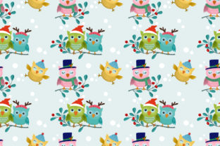 Christmas Owl on Branch Seamless Pattern: A Versatile Design for Creative Projects