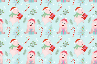 Christmas Pig Seamless Pattern – A Versatile Design for Creativity