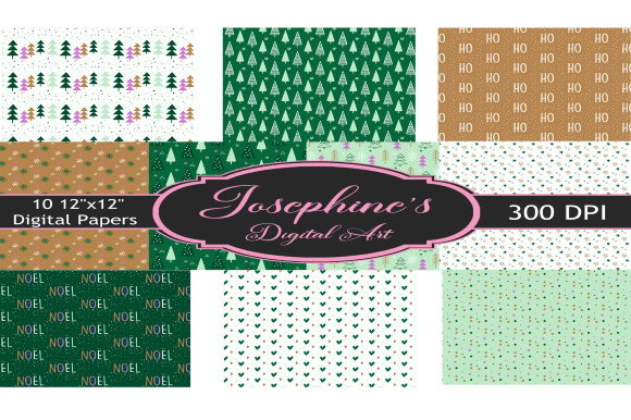 Classic Christmas 10 Digital Designs