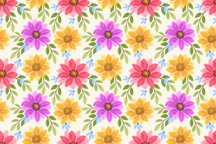 Colorful Hand Drawn Flowers Pattern: A Versatile Design for Creative Projects