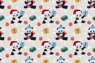 Cute Panda and Gift Pattern: A Versatile Design for Creative Projects
