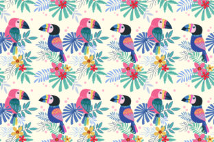 Cute Toucans Bird Seamless Pattern