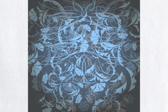 Floral Wallpaper Pattern with Blue Swirl: A Timeless Design for Modern Spaces