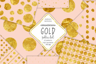 Gold Foil Polka Dot Blush Pink Seamless