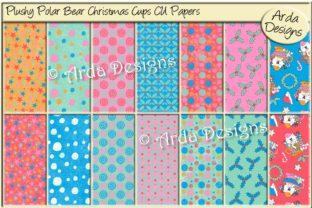 Plushy Bear Christmas Cups CU Paper