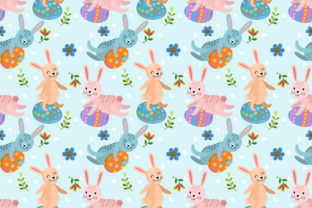 Rabbit and Easter Eggs Seamless Pattern: A Versatile Design for Creative Projects