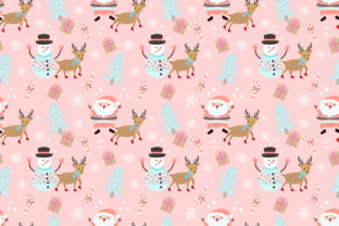 Santa Claus, Deer and Snowman Pattern: A Versatile Design for Creative Projects