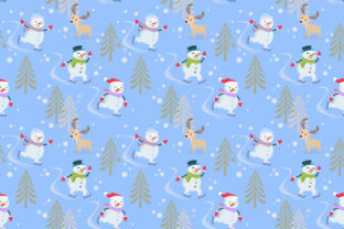 Snowman on Skate Pattern